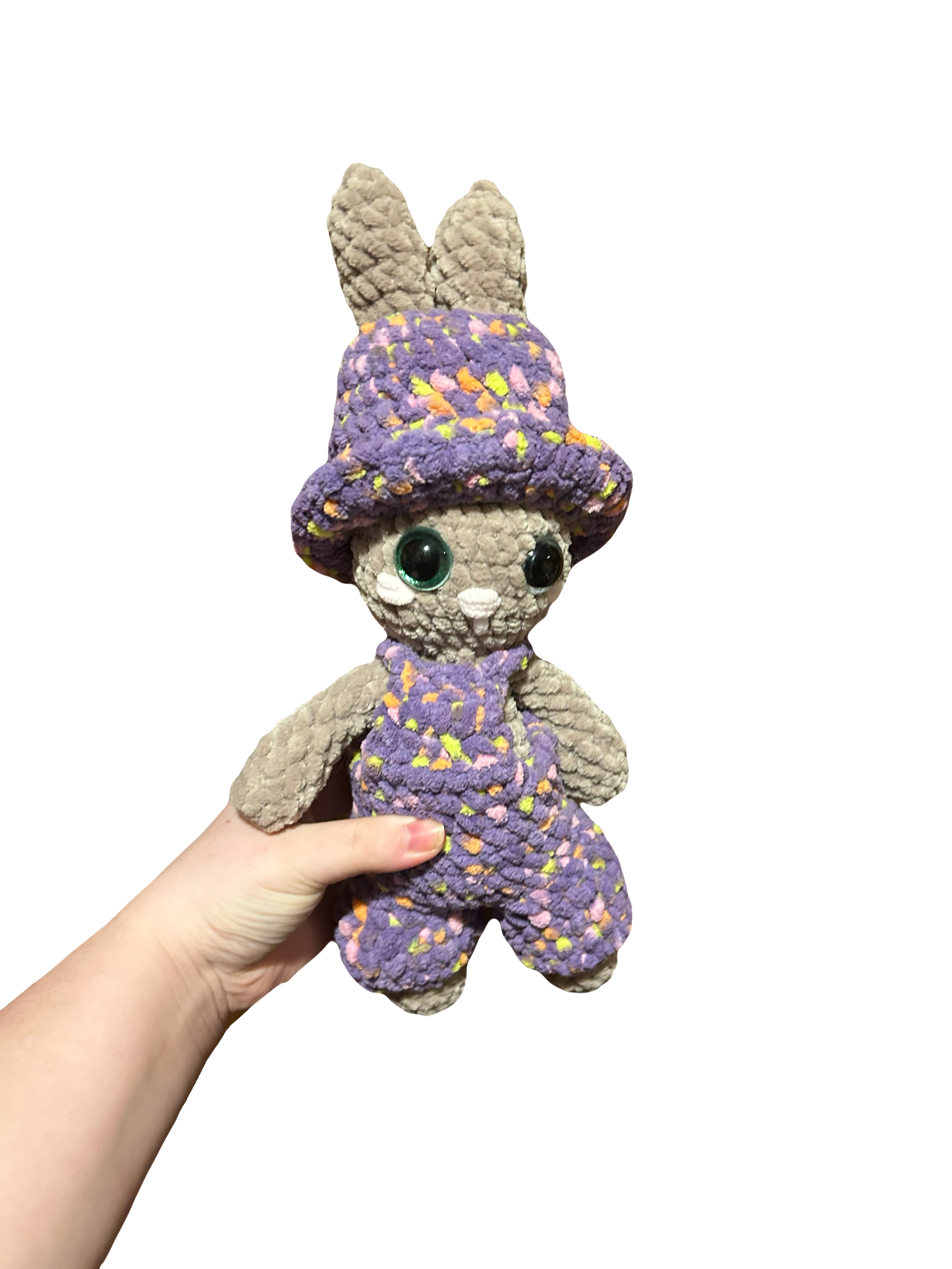 Crochet Bunny With Overalls & Hat