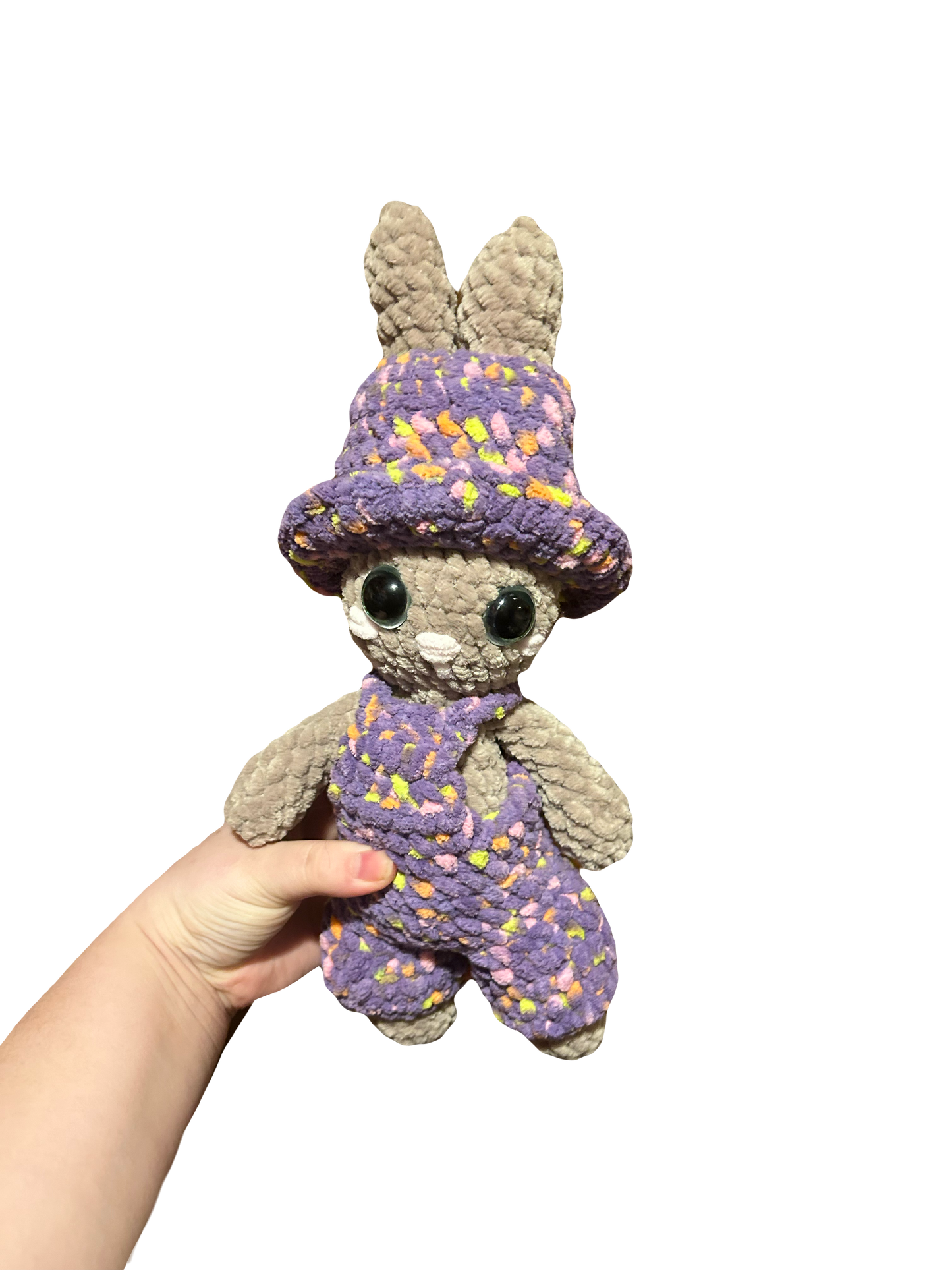 Crochet Bunny With Overalls & Hat